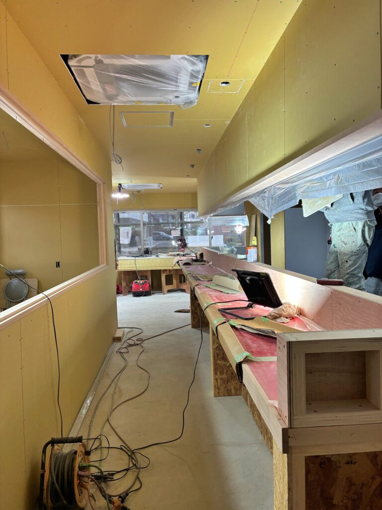 工事中の店内の様子2